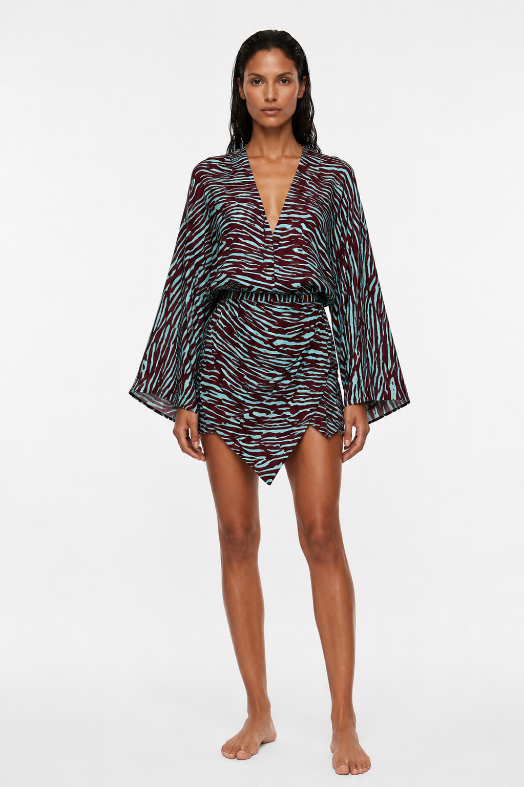 Mirage Dress Zebra Mint