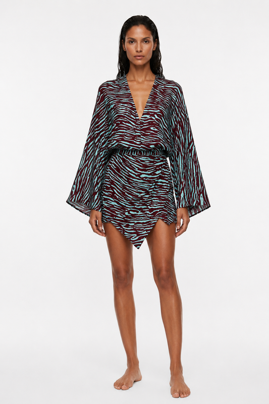 Mirage Dress Zebra Mint